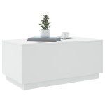 vidaXL Măsuță de cafea cu lumini LED, alb, 90x50x40 cm vidaXL Măsuță de cafea cu lumini LED, alb, 90x50x40 cm