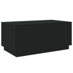 vidaXL Măsuță de cafea cu lumini LED, negru, 90x50x40 cm vidaXL Măsuță de cafea cu lumini LED, negru, 90x50x40 cm