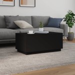 vidaXL Măsuță de cafea cu lumini LED, negru, 90x50x40 cm vidaXL Măsuță de cafea cu lumini LED, negru, 90x50x40 cm