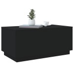 vidaXL Măsuță de cafea cu lumini LED, negru, 90x50x40 cm vidaXL Măsuță de cafea cu lumini LED, negru, 90x50x40 cm