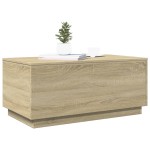 vidaXL Măsuță de cafea cu lumini LED, stejar sonoma, 90x50x40 cm vidaXL Măsuță de cafea cu lumini LED, stejar sonoma, 90x50x40 cm