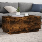 vidaXL Măsuță de cafea cu lumini LED, stejar sonoma, 90x50x40 cm vidaXL Măsuță de cafea cu lumini LED, stejar sonoma, 90x50x40 cm
