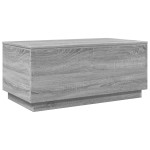 vidaXL Măsuță de cafea cu lumini LED, gri sonoma, 90x50x40 cm vidaXL Măsuță de cafea cu lumini LED, gri sonoma, 90x50x40 cm