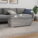 vidaXL Măsuță de cafea cu lumini LED, gri sonoma, 90x50x40 cm vidaXL Măsuță de cafea cu lumini LED, gri sonoma, 90x50x40 cm