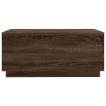 vidaXL Măsuță de cafea cu lumini LED, stejar maro, 90x50x40 cm