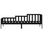 vidaXL Pat de zi, negru, 90x190 cm, lemn masiv de pin
