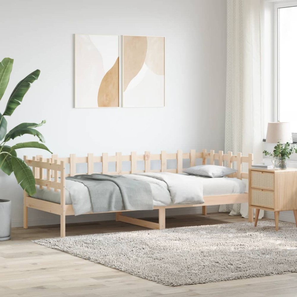 vidaXL Pat de zi fără saltea, 90x190 cm, lemn masiv de pin
