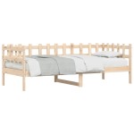 vidaXL Pat de zi fără saltea, 90x190 cm, lemn masiv de pin