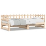 vidaXL Pat de zi extensibil, 2x(90x200) cm, lemn masiv de pin