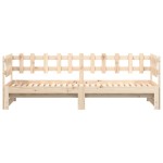 vidaXL Pat de zi extensibil, 2x(90x200) cm, lemn masiv de pin