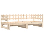 vidaXL Pat de zi extensibil, 2x(90x190) cm, lemn masiv de pin