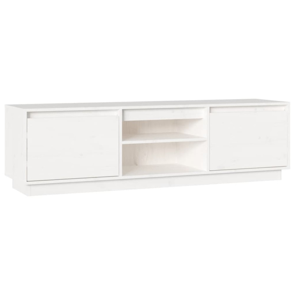 vidaXL Comodă TV, alb, 140x35x40 cm, lemn masiv de pin
