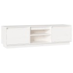 vidaXL Comodă TV, alb, 140x35x40 cm, lemn masiv de pin