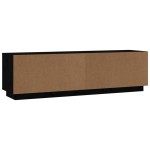 vidaXL Comodă TV, negru, 140x35x40 cm, lemn masiv de pin