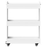 vidaXL Dulap cu roți, alb, 60x22x79 cm, lemn prelucrat