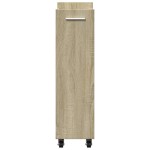 vidaXL Dulap cu roți, stejar sonoma, 60x22x79 cm, lemn prelucrat