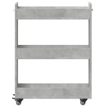 vidaXL Dulap cu roți, gri beton, 60x22x79 cm, lemn prelucrat