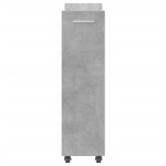 vidaXL Dulap cu roți, gri beton, 60x22x79 cm, lemn prelucrat