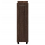 vidaXL Dulap cu roți, stejar maro, 60x22x79 cm, lemn prelucrat