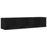 vidaXL Dulap de perete, negru, 75x18x16,5 cm, lemn compozit vidaXL Dulap de perete, negru, 75x18x16,5 cm, lemn compozit