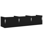 vidaXL Dulap de perete, negru, 75x18x16,5 cm, lemn compozit vidaXL Dulap de perete, negru, 75x18x16,5 cm, lemn compozit