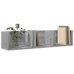 vidaXL Dulap de perete, gri sonoma, 75x18x16,5 cm, lemn compozit vidaXL Dulap de perete, gri sonoma, 75x18x16,5 cm, lemn compozit