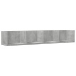 vidaXL Dulapuri de perete 2 buc. gri beton 99x18x16,5cm lemn prelucrat