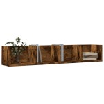 vidaXL Dulap de perete, stejar fumuriu, 99x18x16,5 cm, lemn compozit