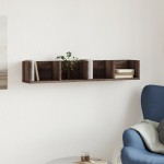 vidaXL Dulap de perete, stejar maro, 99x18x16,5 cm, lemn compozit vidaXL Dulap de perete, stejar maro, 99x18x16,5 cm, lemn compozit