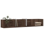 vidaXL Dulap de perete, stejar maro, 99x18x16,5 cm, lemn compozit vidaXL Dulap de perete, stejar maro, 99x18x16,5 cm, lemn compozit