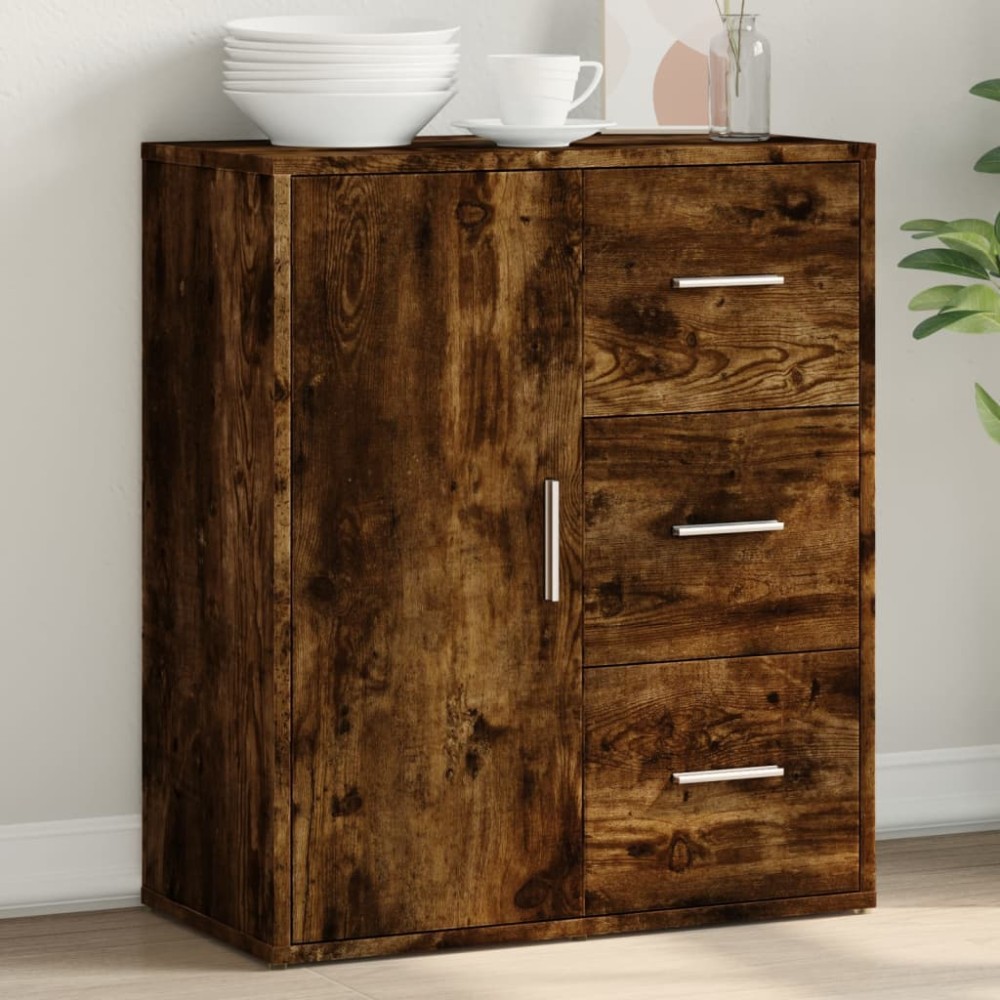 vidaXL Dulap, stejar fumuriu, 60x31x70 cm, lemn prelucrat