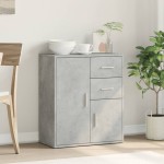 vidaXL Dulap, gri beton, 60x31x70 cm, lemn prelucrat
