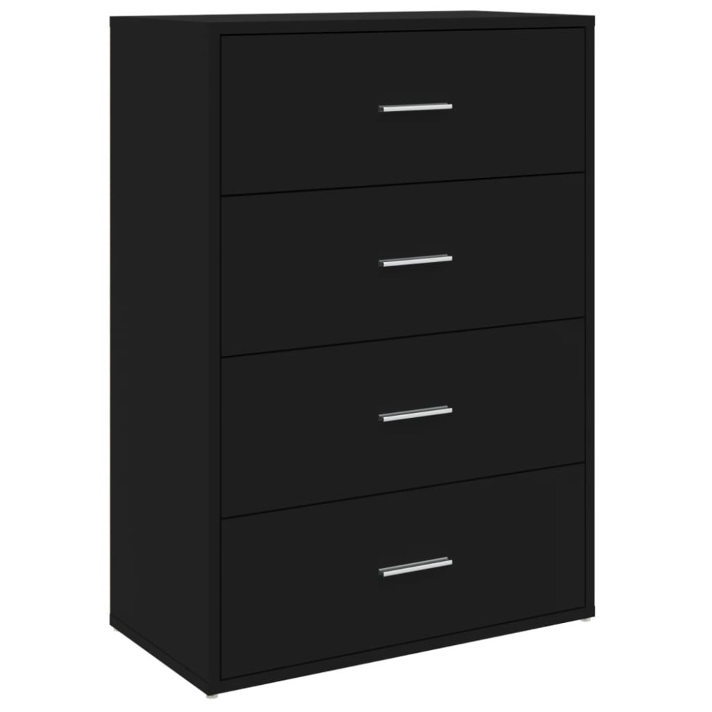 vidaXL Servantă, negru, 60x31x84 cm, lemn prelucrat