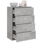 vidaXL Servantă, gri beton, 60x31x84 cm, lemn compozit vidaXL Servantă, gri beton, 60x31x84 cm, lemn compozit