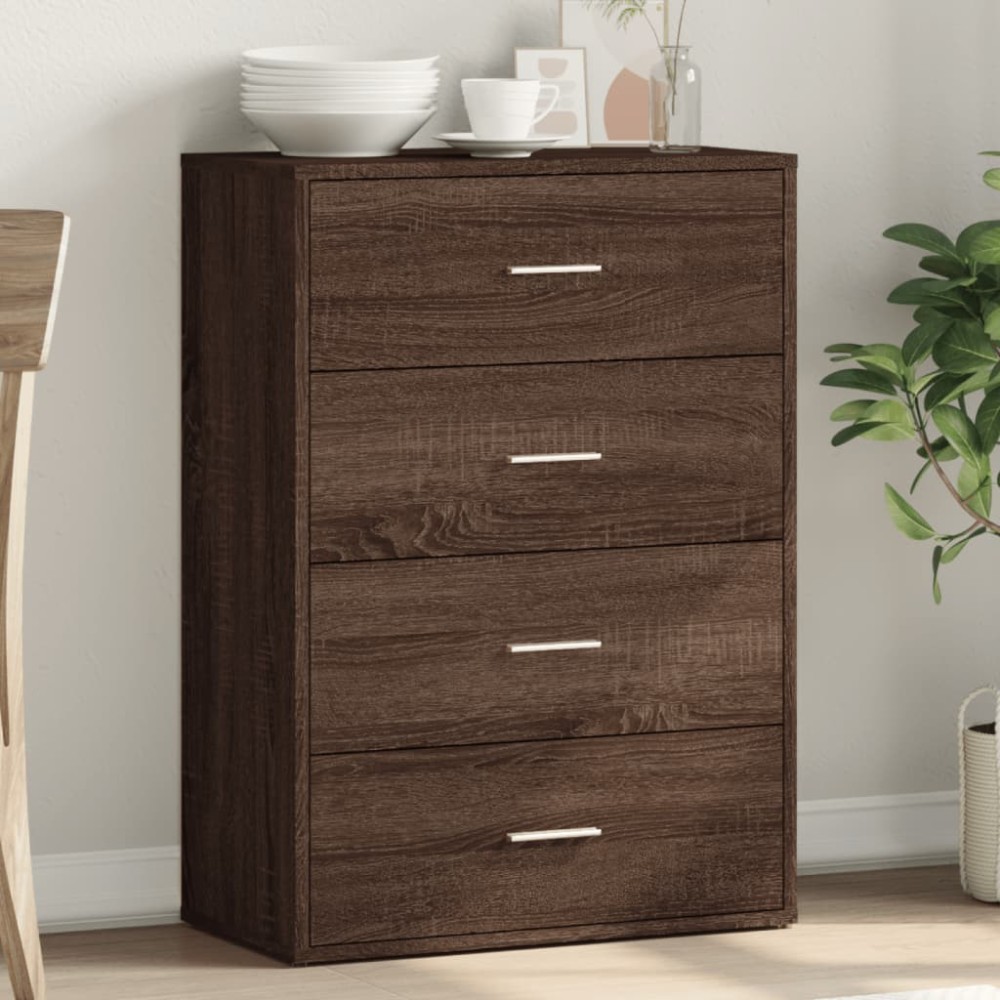 vidaXL Servantă, stejar maro, 60x31x84 cm, lemn prelucrat