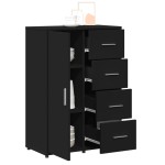 vidaXL Servantă, negru, 60x31x84 cm, lemn prelucrat