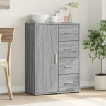vidaXL Servantă, sonoma gri, 60x31x84 cm, lemn prelucrat vidaXL Servantă, sonoma gri, 60x31x84 cm, lemn prelucrat