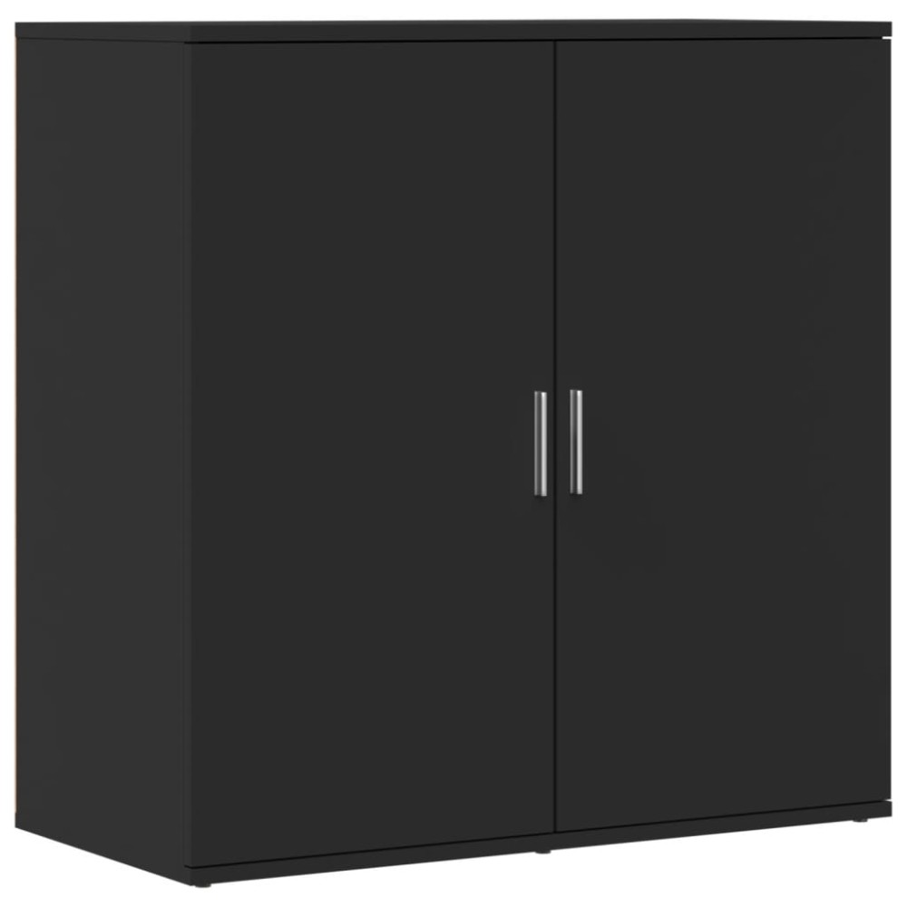 vidaXL Servantă, negru, 79x38x80 cm, lemn prelucrat