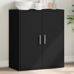 vidaXL Servantă, negru, 79x38x80 cm, lemn prelucrat vidaXL Servantă, negru, 79x38x80 cm, lemn prelucrat