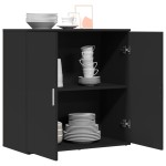 vidaXL Servantă, negru, 79x38x80 cm, lemn prelucrat vidaXL Servantă, negru, 79x38x80 cm, lemn prelucrat