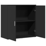 vidaXL Servantă, negru, 79x38x80 cm, lemn prelucrat vidaXL Servantă, negru, 79x38x80 cm, lemn prelucrat