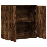 vidaXL Servantă, stejar afumat, 79x38x80 cm, lemn prelucrat
