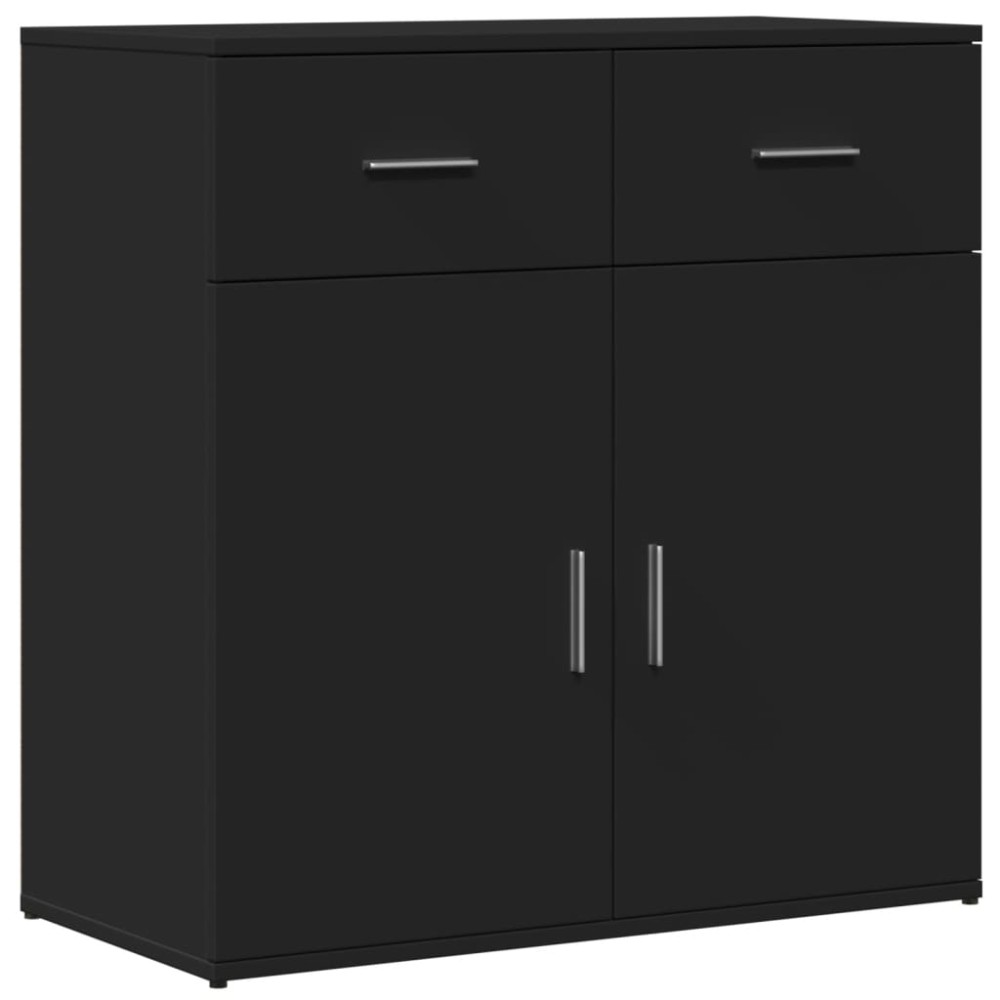 vidaXL Servantă, negru, 79x38x80 cm, lemn prelucrat
