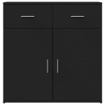 vidaXL Servantă, negru, 79x38x80 cm, lemn prelucrat