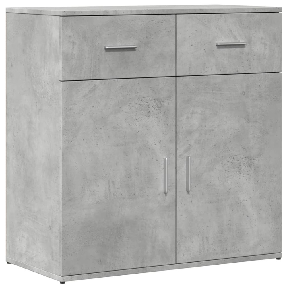 vidaXL Servantă, gri beton, 79x38x80 cm, lemn compozit