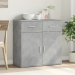 vidaXL Servantă, gri beton, 79x38x80 cm, lemn compozit vidaXL Servantă, gri beton, 79x38x80 cm, lemn compozit