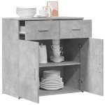 vidaXL Servantă, gri beton, 79x38x80 cm, lemn compozit vidaXL Servantă, gri beton, 79x38x80 cm, lemn compozit