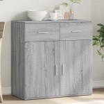 vidaXL Servantă, gri sonoma, 79x38x80 cm, lemn compozit vidaXL Servantă, gri sonoma, 79x38x80 cm, lemn compozit