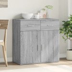 vidaXL Servantă, gri sonoma, 79x38x80 cm, lemn compozit vidaXL Servantă, gri sonoma, 79x38x80 cm, lemn compozit