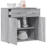 vidaXL Servantă, gri sonoma, 79x38x80 cm, lemn compozit vidaXL Servantă, gri sonoma, 79x38x80 cm, lemn compozit